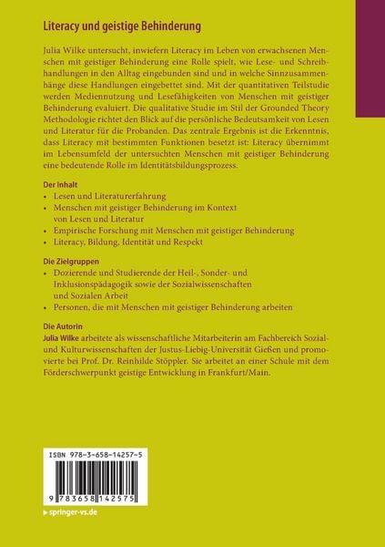 Produktbild: Literacy und geistige Behinderung
