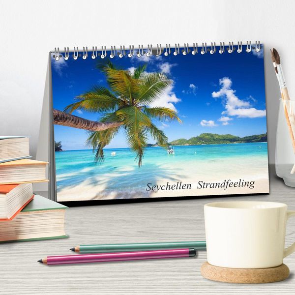 Produktbild: Seychellen Strandfeeling (Tischkalender 2026 DIN A5 quer), CALVENDO Monatskalender