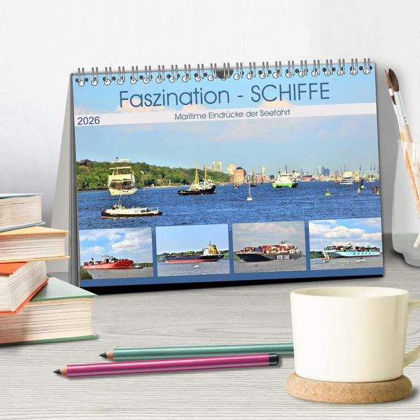 Produktbild: Faszination - SCHIFFE (Tischkalender 2026 DIN A5 quer), CALVENDO Monatskalender