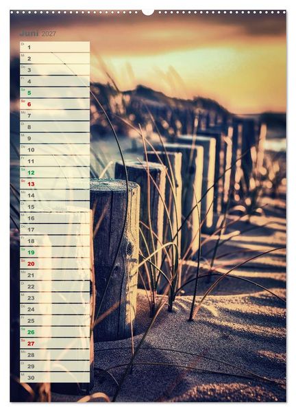 Produktbild: D&uuml;nen und Buhnen (hochwertiger Premium Wandkalender 2027 DIN A2 hoch), Kunstdruck in Hochglanz