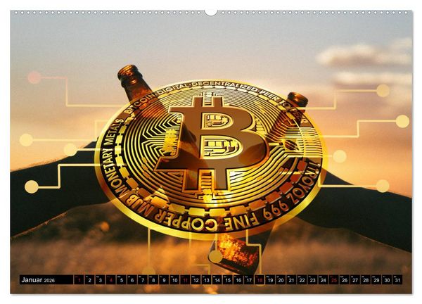 Produktbild: Bitcoins (Wandkalender 2026 DIN A2 quer), CALVENDO Monatskalender