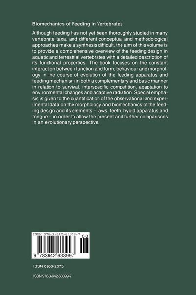 Produktbild: Biomechanics of Feeding in Vertebrates