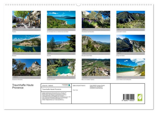 Produktbild: Traumhafte Haute Provence (hochwertiger Premium Wandkalender 2026 DIN A2 quer), Kunstdruck in Hochglanz
