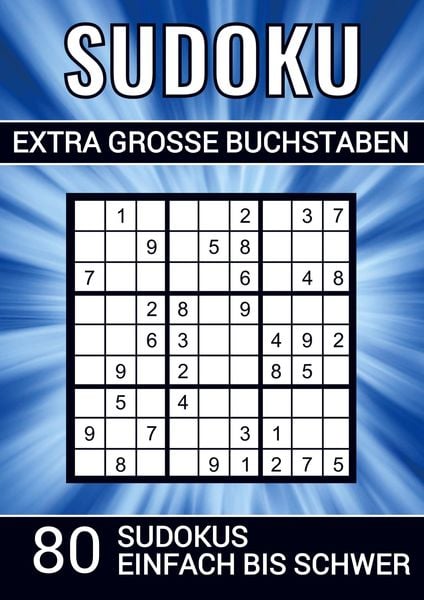 Produktbild: Sudoku extra grosse Buchstaben - 80 Sudokus einfach bis schwer