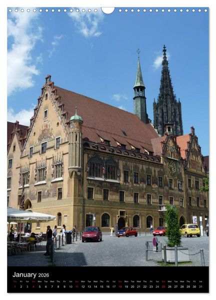 Produktbild: Ulm, City on the River Danube / UK-Version (Wall Calendar 2026 DIN A3 portrait), CALVENDO 12 Month Wall Calendar