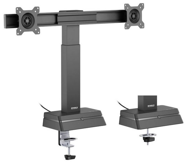 Produktbild: SpeaKa Professional SP-EMS-100 Monitor-Standfu&szlig; 2 Display(s) 43,2 cm (17") - 68,6 cm (27") Motorisiert, H&ouml;henverstellbar, Hochformat, Querformat
