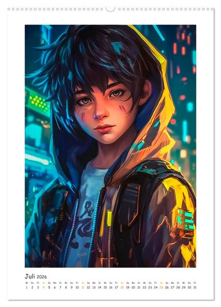 Produktbild: Coole Cyber Boys (Wandkalender 2026 DIN A2 hoch), CALVENDO Monatskalender