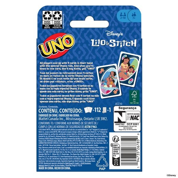 Produktbild: UNO Disneys Lilo und Stitch Kartenspiel für Kinder und Familienabende