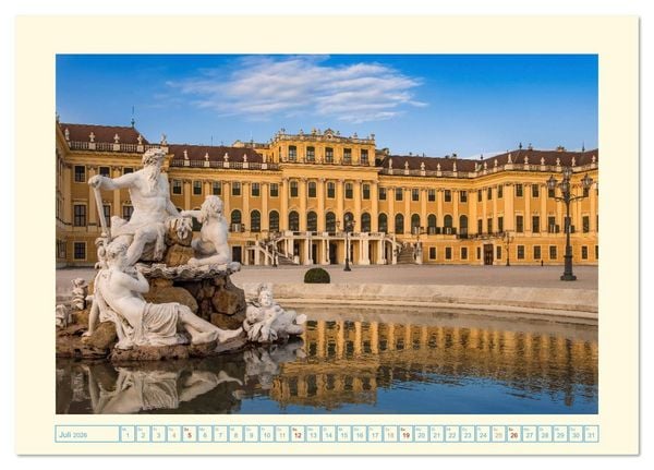 Produktbild: An der sch&ouml;nen blauen Donau - Ein Spaziergang in Wien (Tischkalender 2026 DIN A5 quer), CALVENDO Monatskalender