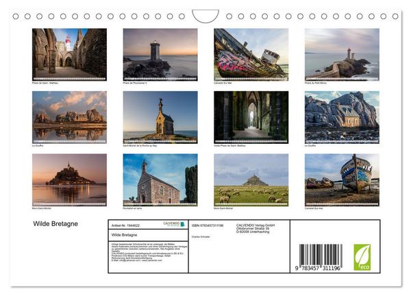 Produktbild: Wilde Bretagne (Wandkalender 2026 DIN A4 quer), CALVENDO Monatskalender