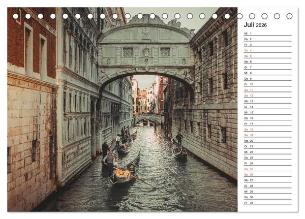 Produktbild: Traumstadt Venedig (Tischkalender 2026 DIN A5 quer), CALVENDO Monatskalender