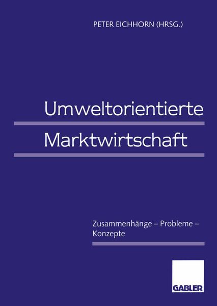 Produktbild: Umweltorientierte Marktwirtschaft