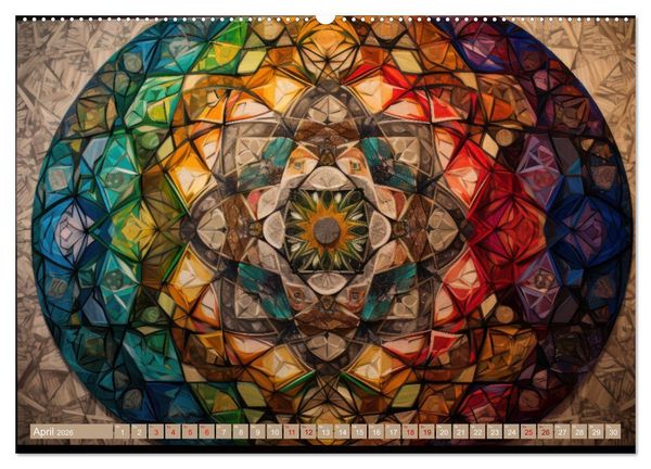 Produktbild: Geometrische Kaleidoskope (hochwertiger Premium Wandkalender 2026 DIN A2 quer), Kunstdruck in Hochglanz