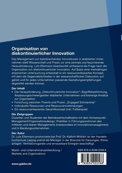 Produktbild: Organisation von diskontinuierlicher Innovation