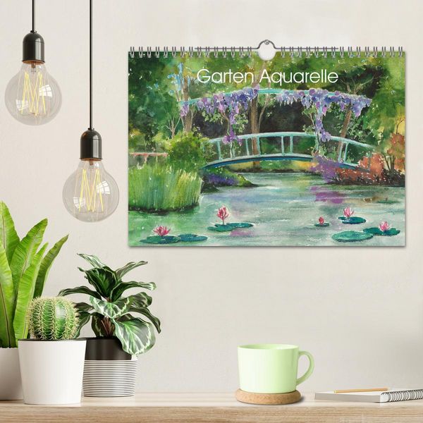 Produktbild: Garten Aquarelle (Wandkalender 2026 DIN A4 quer), CALVENDO Monatskalender