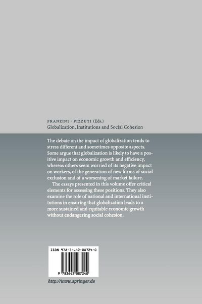 Produktbild: Globalization, Institutions and Social Cohesion