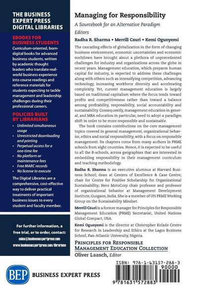 Produktbild: Managing for Responsibility
