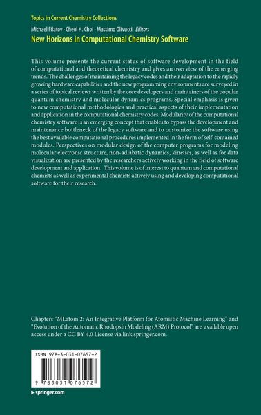 Produktbild: New Horizons in Computational Chemistry Software