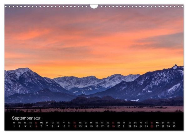 Produktbild: Licht &uuml;ber oberbayrischen Bergen und Seen (Wandkalender 2027 DIN A3 quer), CALVENDO Monatskalender