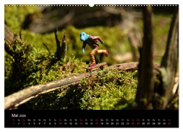 Produktbild: Micro Dino Skaters 2026 (Wandkalender 2026 DIN A2 quer), CALVENDO Monatskalender