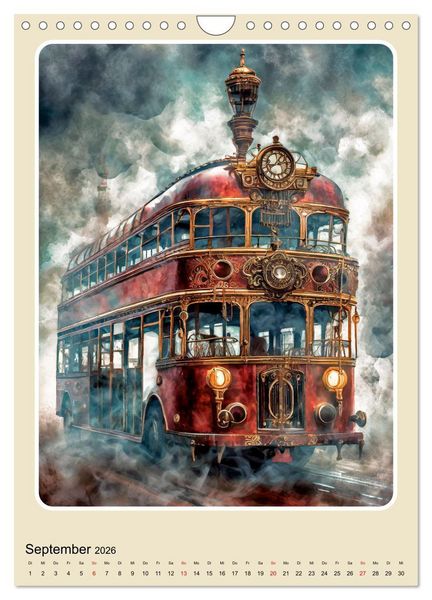Produktbild: Steampunk Mobilit&auml;t (Wandkalender 2026 DIN A4 hoch), CALVENDO Monatskalender