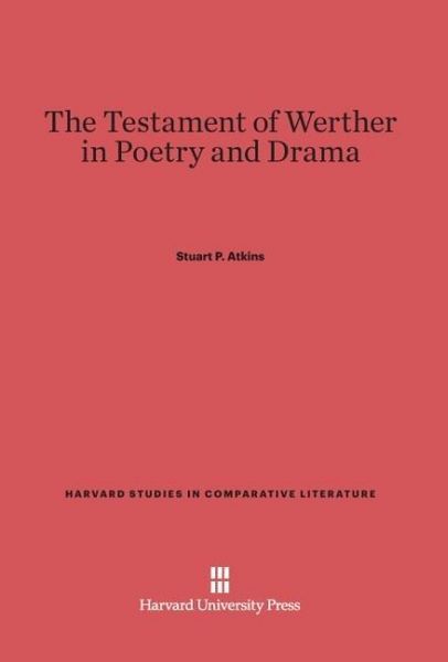 Produktbild: The Testament of Werther in Poetry and Drama