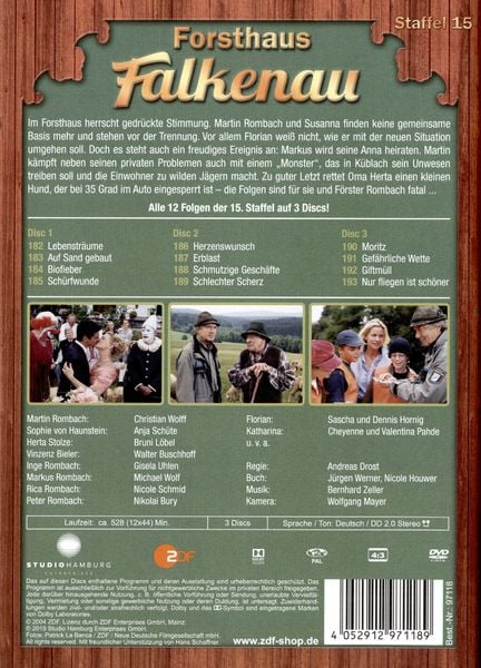 Produktbild: Forsthaus Falkenau - Staffel 15 [3 DVDs]