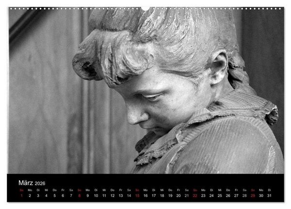 Produktbild: Lebende Steine - Skulpturen auf dem Friedhof Staglieno (Wandkalender 2026 DIN A2 quer), CALVENDO Monatskalender