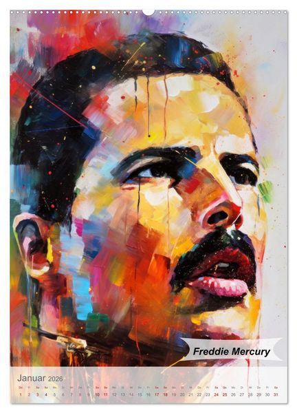 Produktbild: POP Legenden in Pop-Art (Wandkalender 2026 DIN A2 hoch), CALVENDO Monatskalender