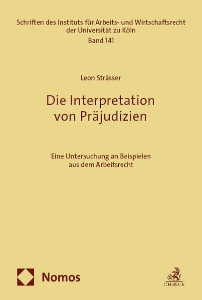 Produktbild: Die Interpretation von Pr&auml;judizien