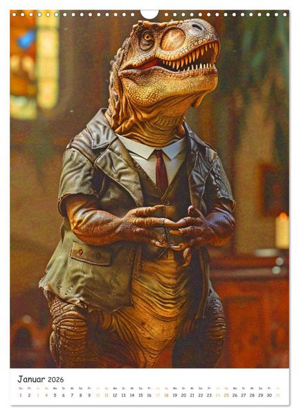 Produktbild: Tyrannosaurus Rex - Kleine Arme, gro&szlig;e Abenteuer (Wandkalender 2026 DIN A3 hoch), CALVENDO Monatskalender