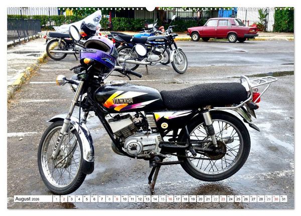 Produktbild: Zweirad Nostalgie - YAMAHA in Kuba (hochwertiger Premium Wandkalender 2026 DIN A2 quer), Kunstdruck in Hochglanz