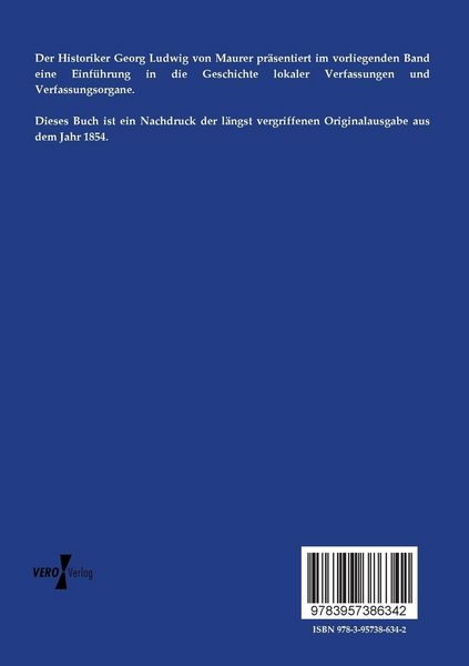Produktbild: Einleitung zur Geschichte der Mark-, Hof-, Dorf- und Stadt - Verfassung und der &ouml;ffentlichen Gewalt