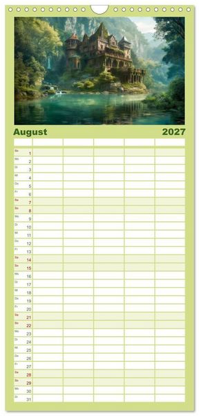 Produktbild: Familienplaner 2027 - Im Reich der Elben mit 5 Spalten (Wandkalender, 21 x 45 cm) CALVENDO