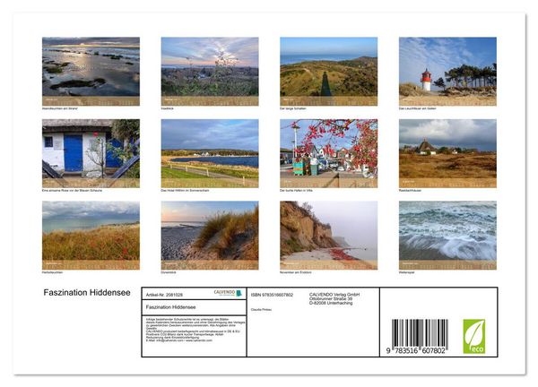 Produktbild: Faszination Hiddensee (Wandkalender 2026 DIN A4 quer), CALVENDO Monatskalender