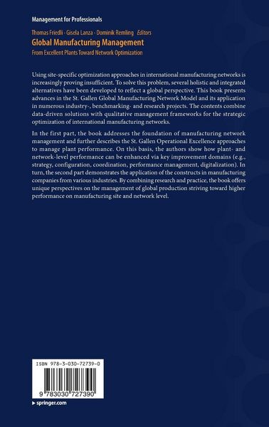 Produktbild: Global Manufacturing Management