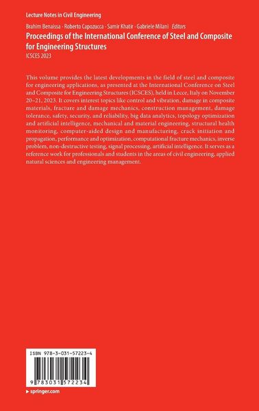 Produktbild: Proceedings of the International Conference of Steel and Composite for Engineering Structures