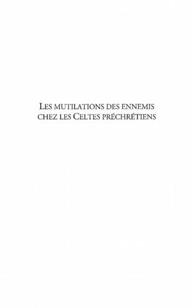 Produktbild: Mutilations des ennemis chez les celtes
