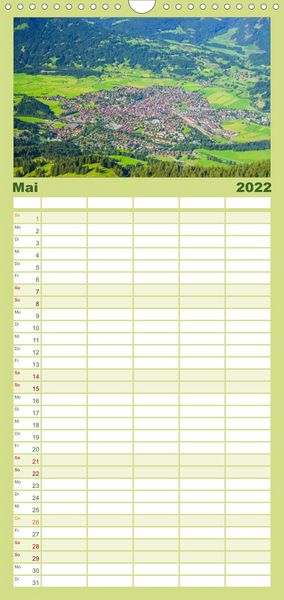 Produktbild: Familienplaner Rund um Oberstdorf (Wandkalender 2022 , 21 cm x 45 cm, hoch)