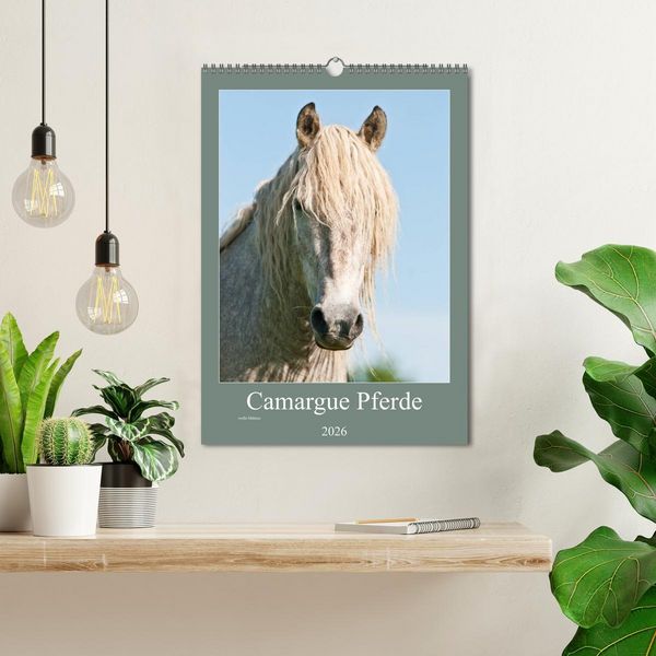 Produktbild: Camargue Pferde - wei&szlig;e M&auml;hnen (Wandkalender 2026 DIN A3 hoch), CALVENDO Monatskalender