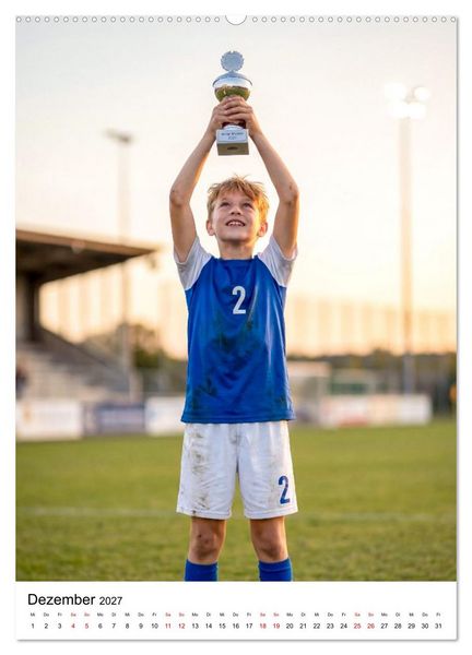 Produktbild: Am Ball Junior - Junge Kicker - Gro&szlig;e Momente (hochwertiger Premium Wandkalender 2027 DIN A2 hoch), Kunstdruck in Hochglanz