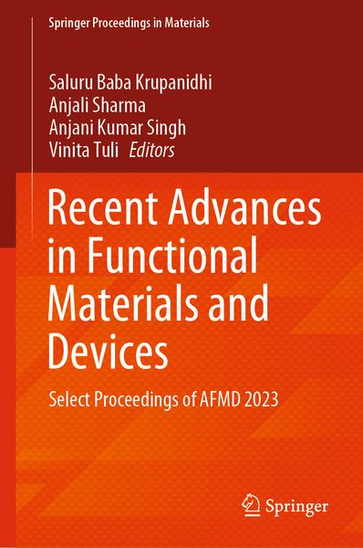 Produktbild: Recent Advances in Functional Materials and Devices