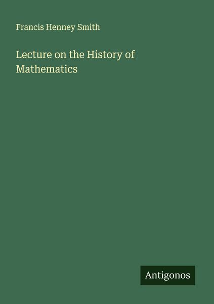 Produktbild: Lecture on the History of Mathematics