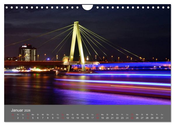 Produktbild: K&Ouml;LN BEI NACHT (Wandkalender 2026 DIN A4 quer), CALVENDO Monatskalender
