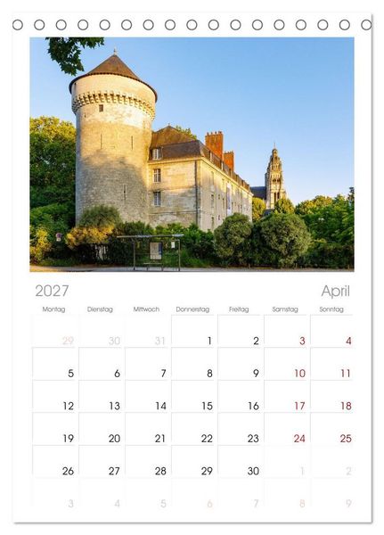 Produktbild: Tischplaner 2027 - Zauberhaftes Tal der Loire. Charmante St&auml;dte und pr&auml;chtige Schl&ouml;sser (A5 Tischkalender zum Aufstellen) CALVENDO