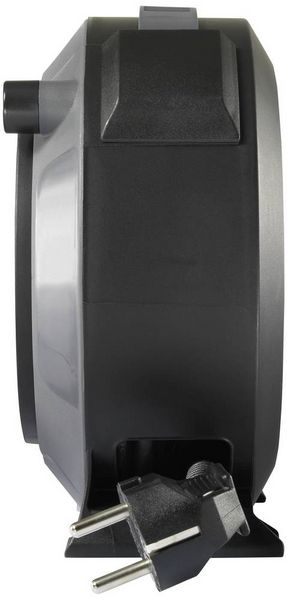 Produktbild: Sygonix SY-5806896 Kabeltrommel 5m Schwarz Schutzkontakt-Stecker