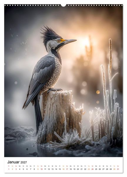 Produktbild: Tiere im Winter - eisige Eleganz (hochwertiger Premium Wandkalender 2027 DIN A2 hoch), Kunstdruck in Hochglanz