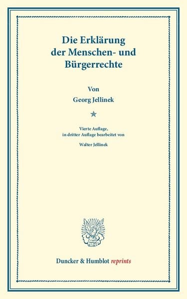 Produktbild: Die Erkl&auml;rung der Menschen- und B&uuml;rgerrechte.