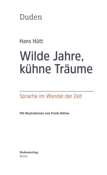 Produktbild: Wilde Jahre, k&uuml;hne Tr&auml;ume