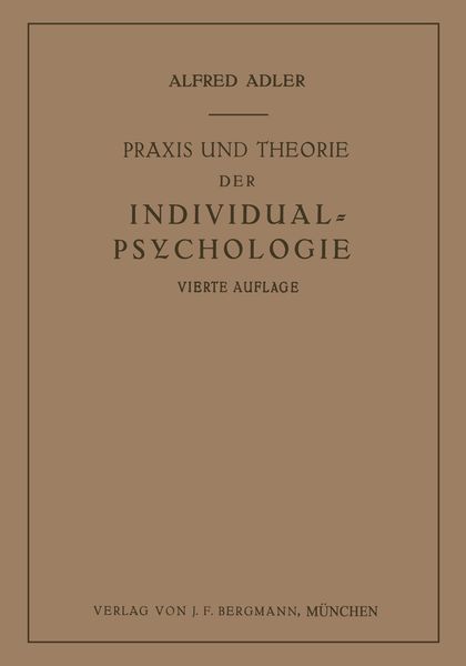 Produktbild: Praxis und Theorie der Individual-Psychologie